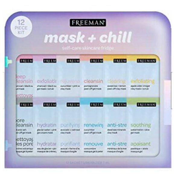 Freeman Mask + Chill Limited Edition Self Care Skincare 12 piece Facial Mask Set - Picture 5 of 5